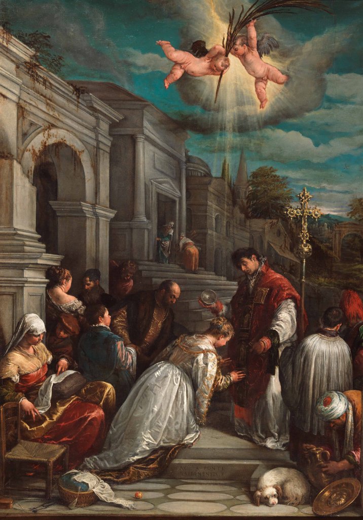 San Valentino battezza Santa Lucilla, Dal Ponte Jacopo detto Jacopo Bassano (1510 ca./1592)