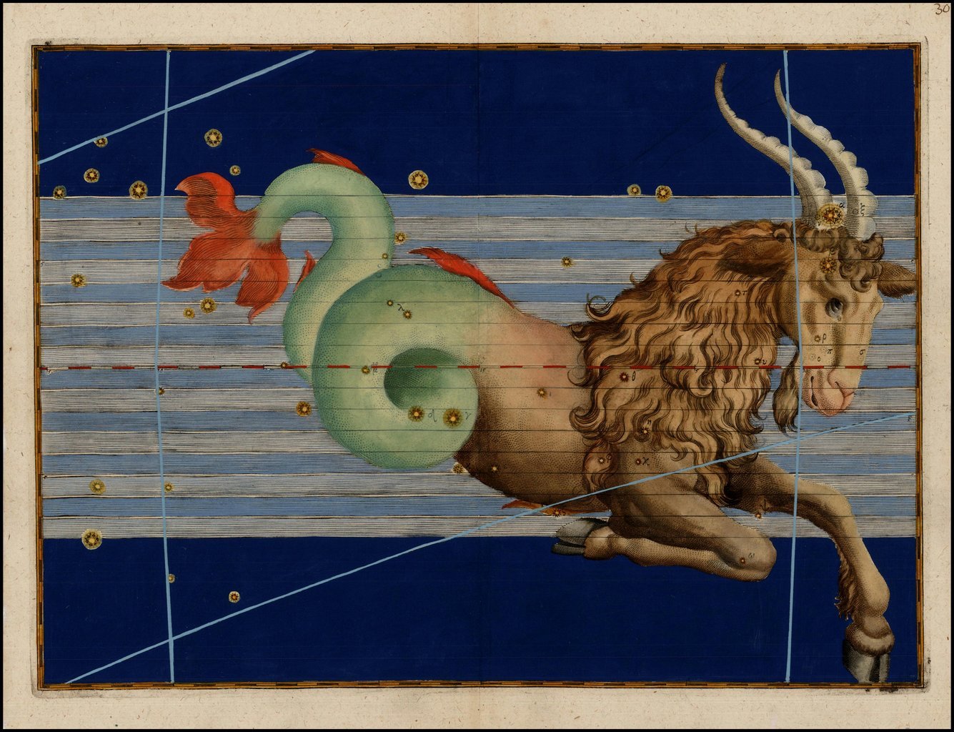Il segno del Capricorno di Johann Bayer.
