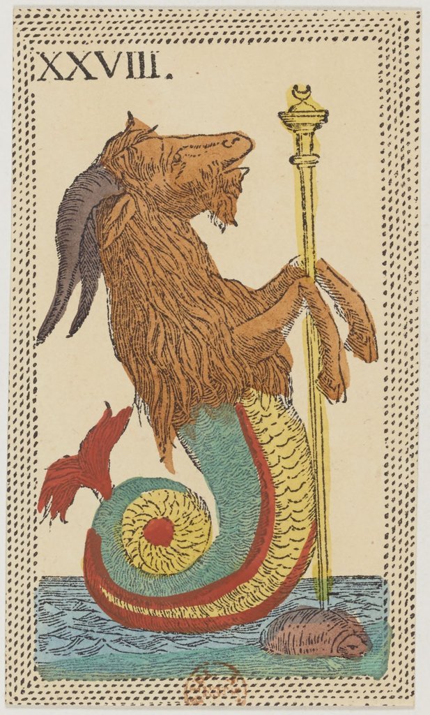 Il Capricorno nel gioco di carte fiorentino (minchiate) del XIX secolo.
