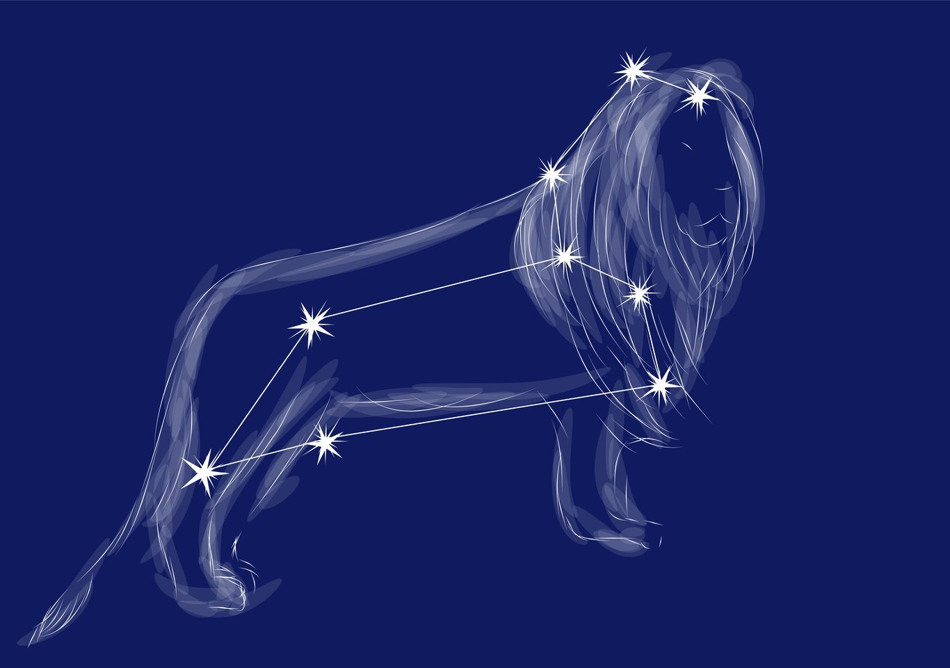 Illustrazione della costellazione del Leone.