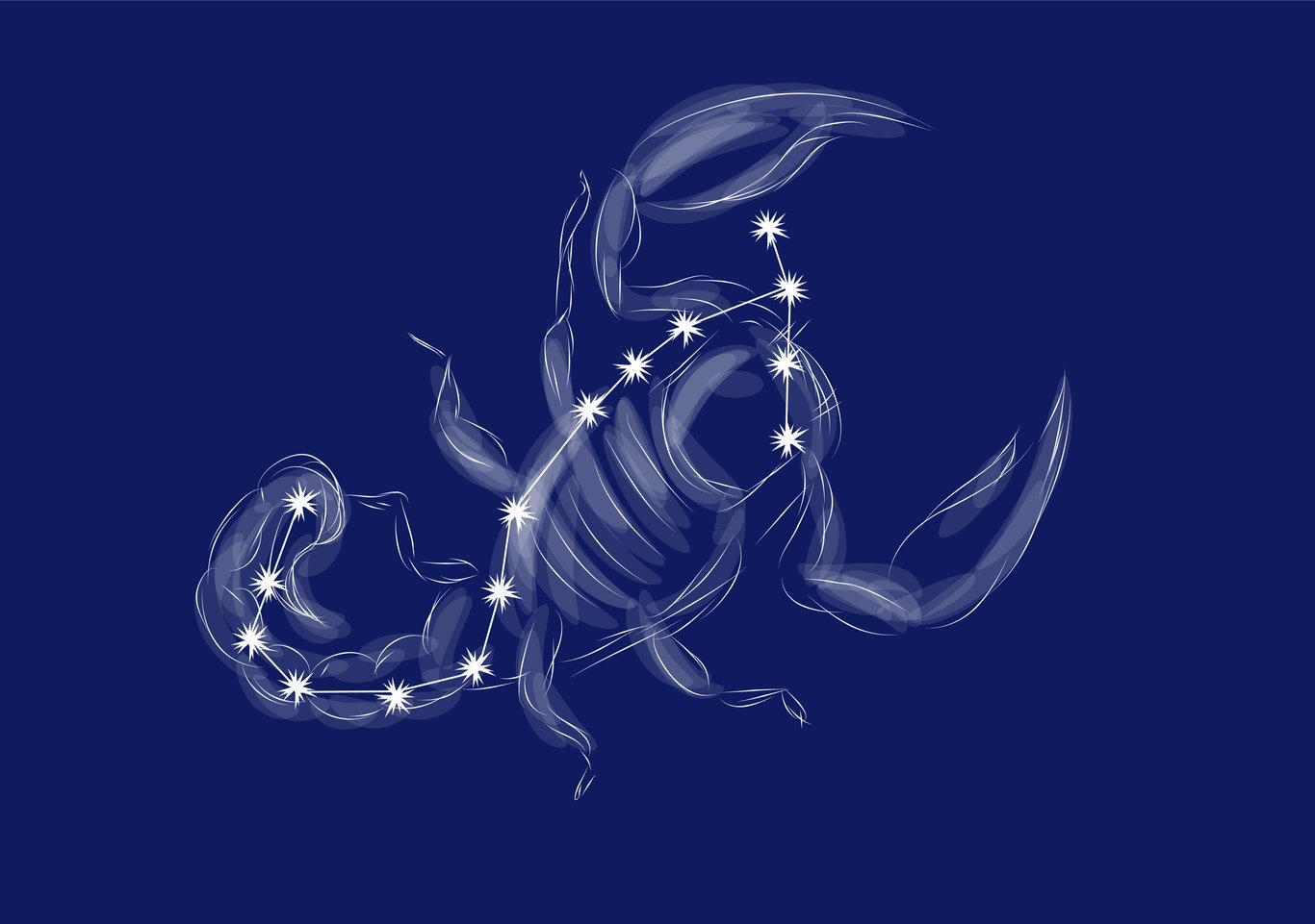 Illustrazione della costellazione dello Scorpione.