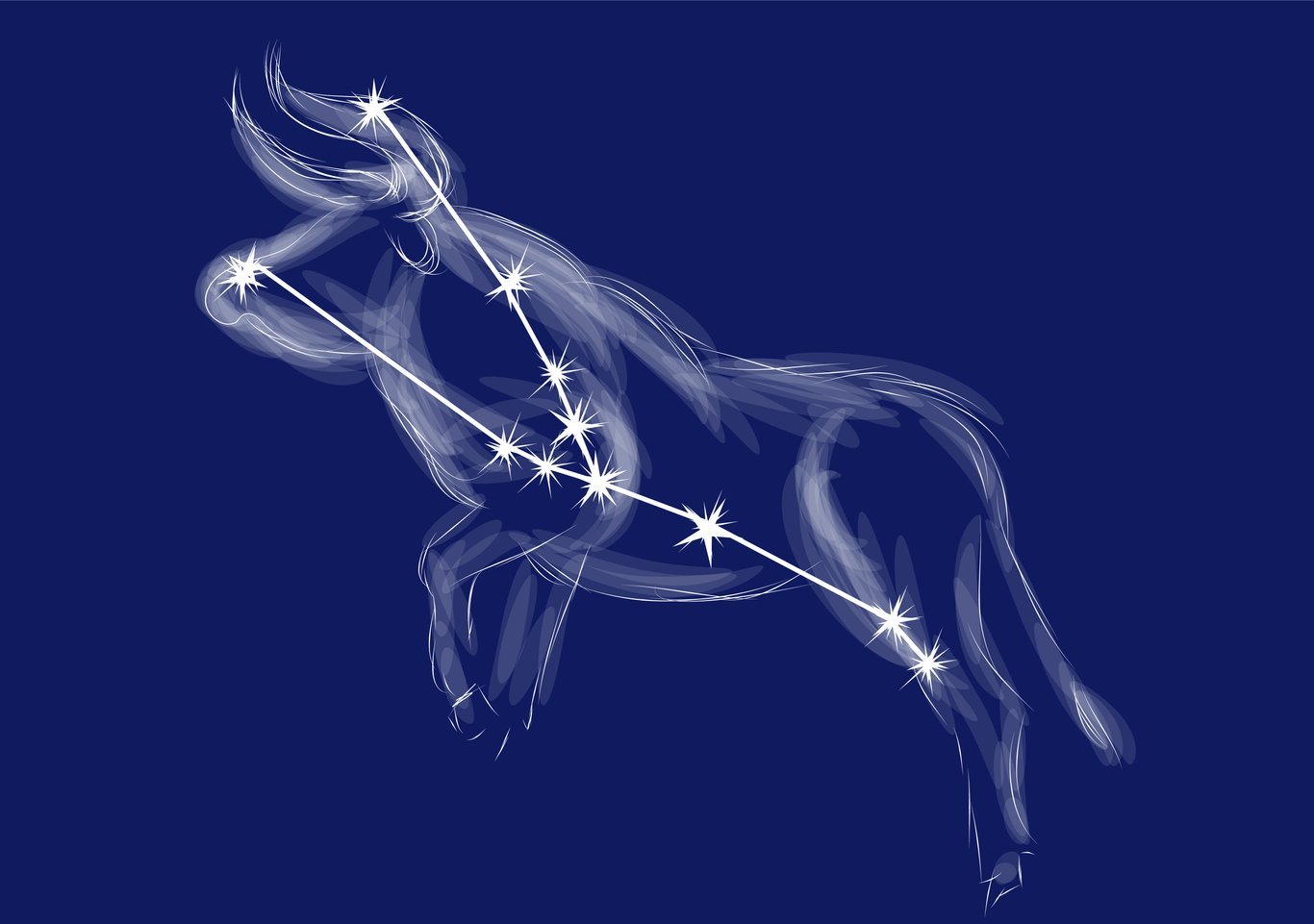 Illustrazione della costellazione del Toro.