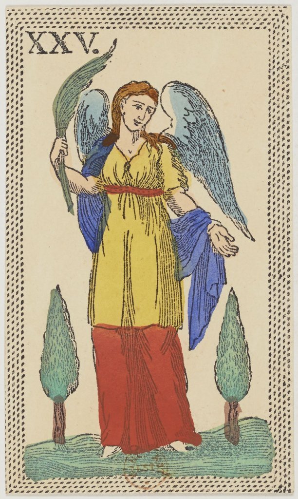 Il segno della Vergine in un mazzo di carte fiorentino (minchiate) del XIX secolo.