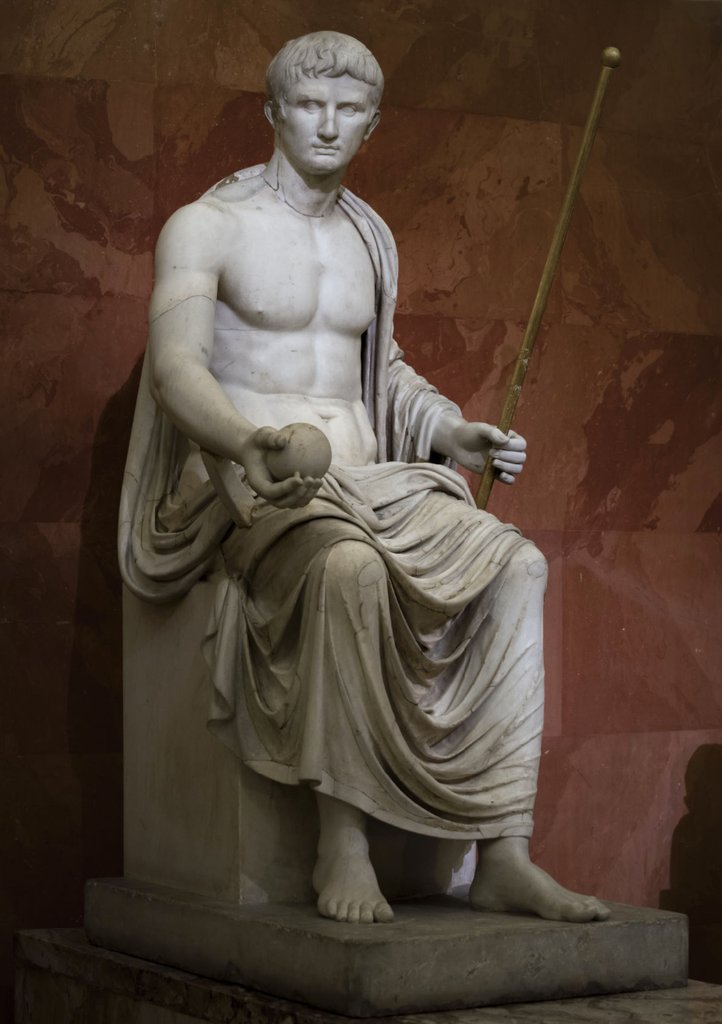Augusto nelle vesti di Giove, fotografia scattata al museo dell'Ermitage di San Pietroburgo