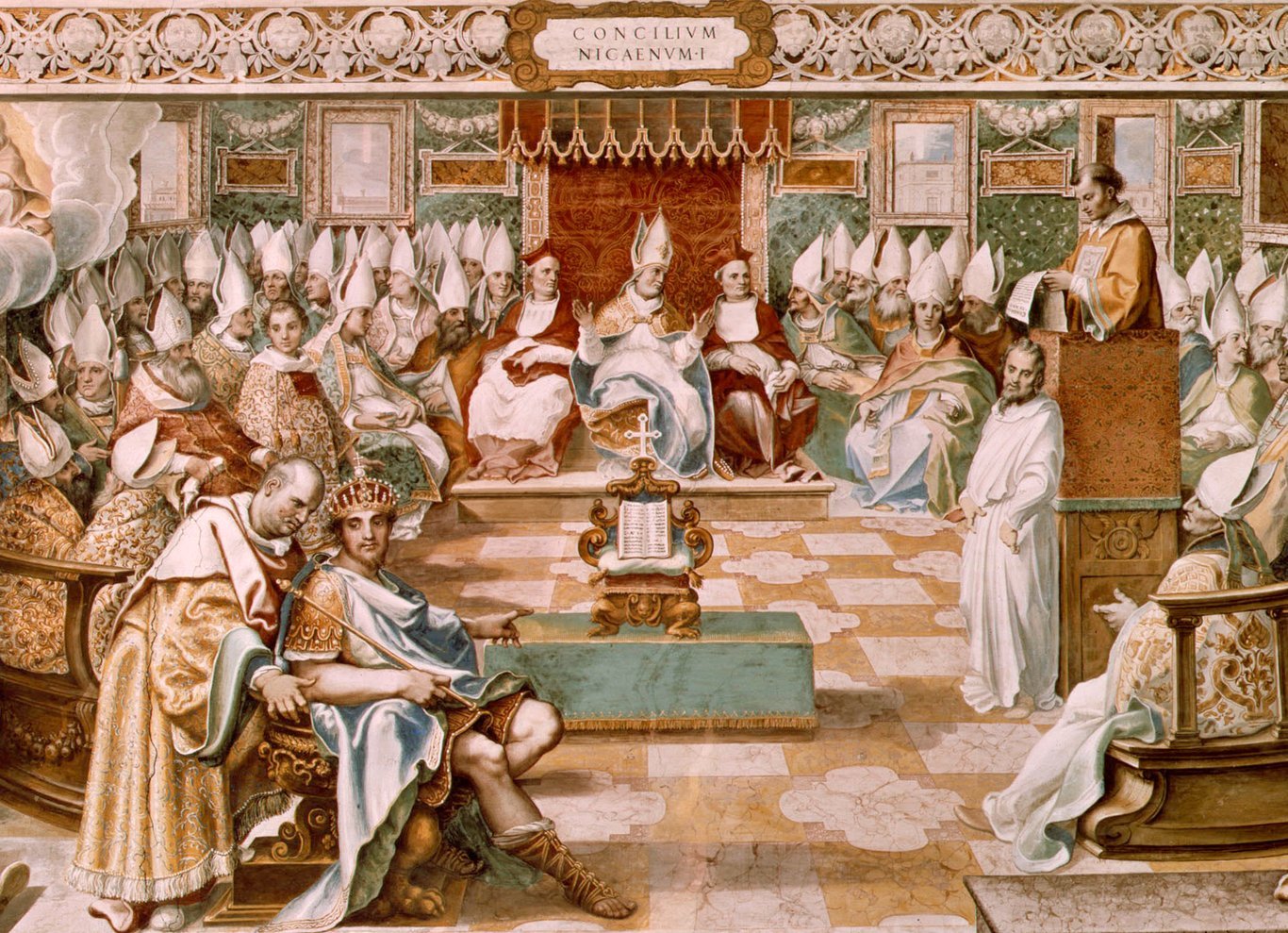 Il concilio di Nicea, di Cesare Nebbia. Biblioteca Vaticana.