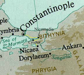 Città di Bitinia (oggi Iznik, in Turchia), fondata nel IV secolo a.C. da Antigono Monoftalmo, uno dei luogotenenti di Alessandro; Nicea fu sede del primo concilio del 325