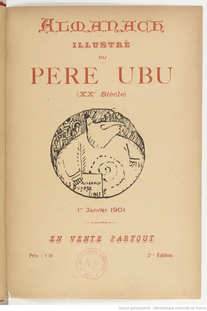 Pagina interna dell'Almanach illustré du Père Ubu, XX secolo