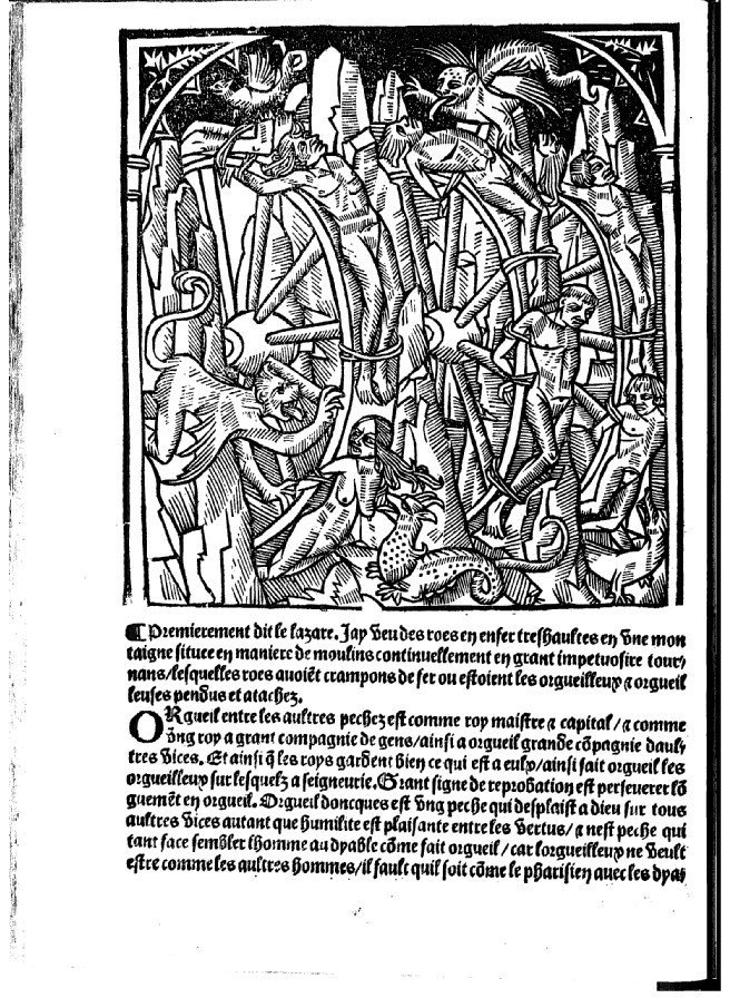 Pagina delle pene dell'inferno