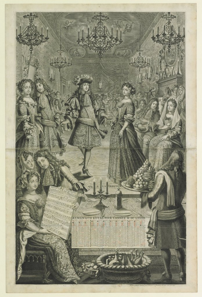 Menuet de Strasbourg: almanacco del 1682, conservato presso la Bibliothèque nationale de France, Cabinet des Estampes