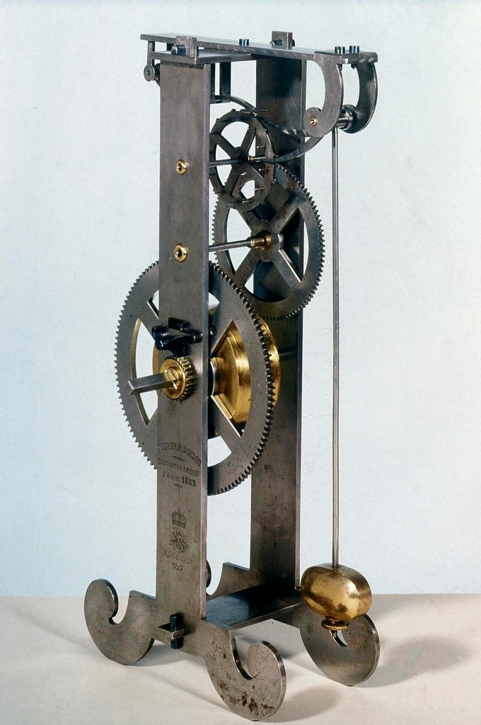 Modello dell'orologio fabbricato da Eustachio Porcellotti, a Firenze, Italia, nel 1883.