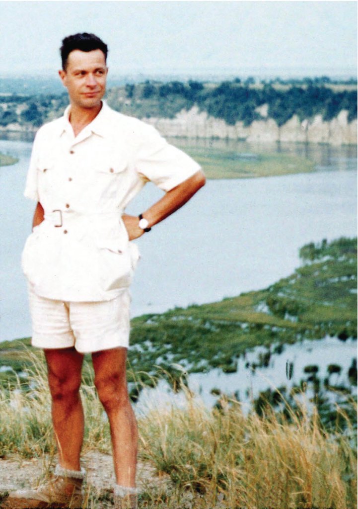 Jean de Heinzelin, sulle rive del lago Edoardo, negli anni '50