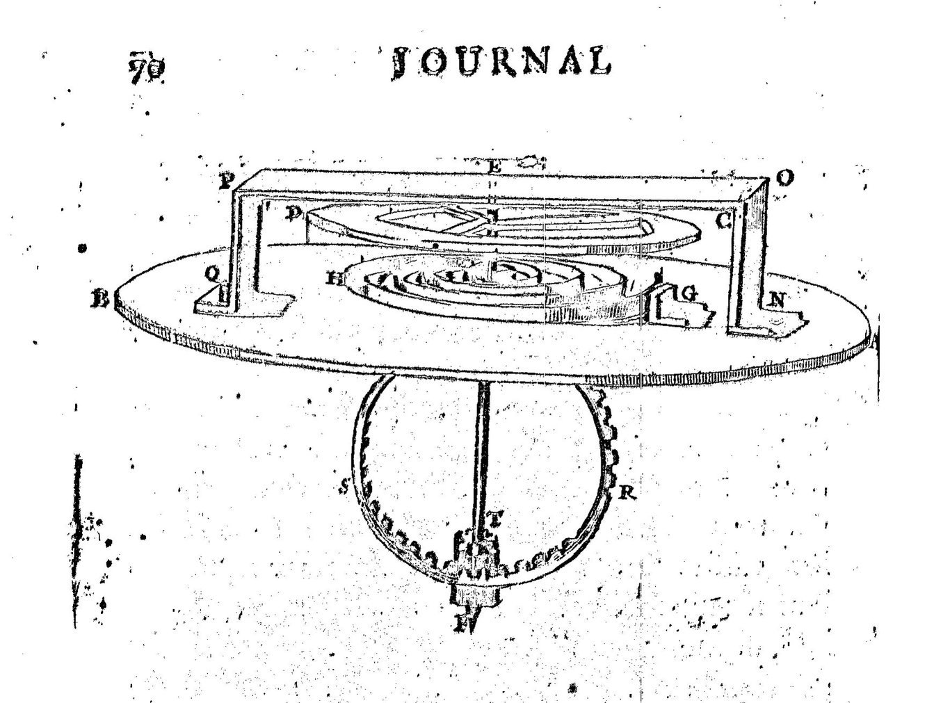 Disegno realizzato da Huygens pubblicato nel Journal des sçavans del 25 febbraio 1675.