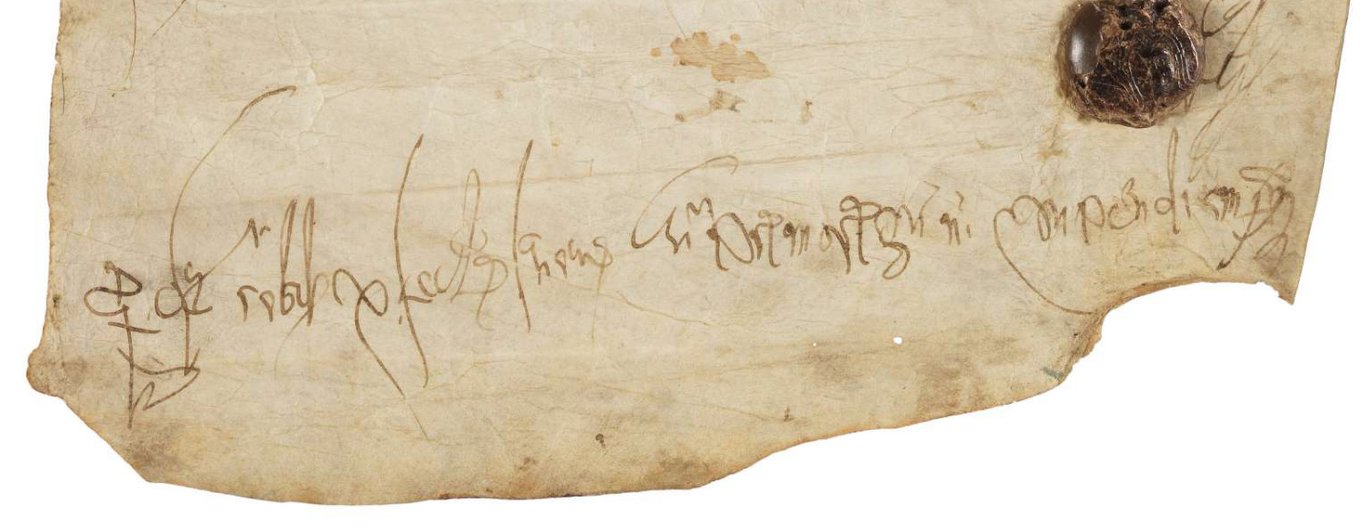 Giudizio di Childeberto III (Parigi, Archives Nationales, K//3, pezzo 9)