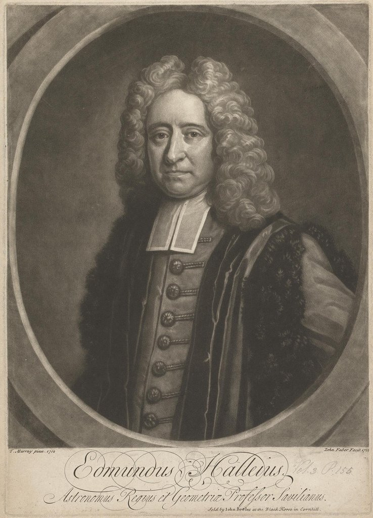 Edmund Halley, stampa del 1722, conservata al Yale Center for British Art