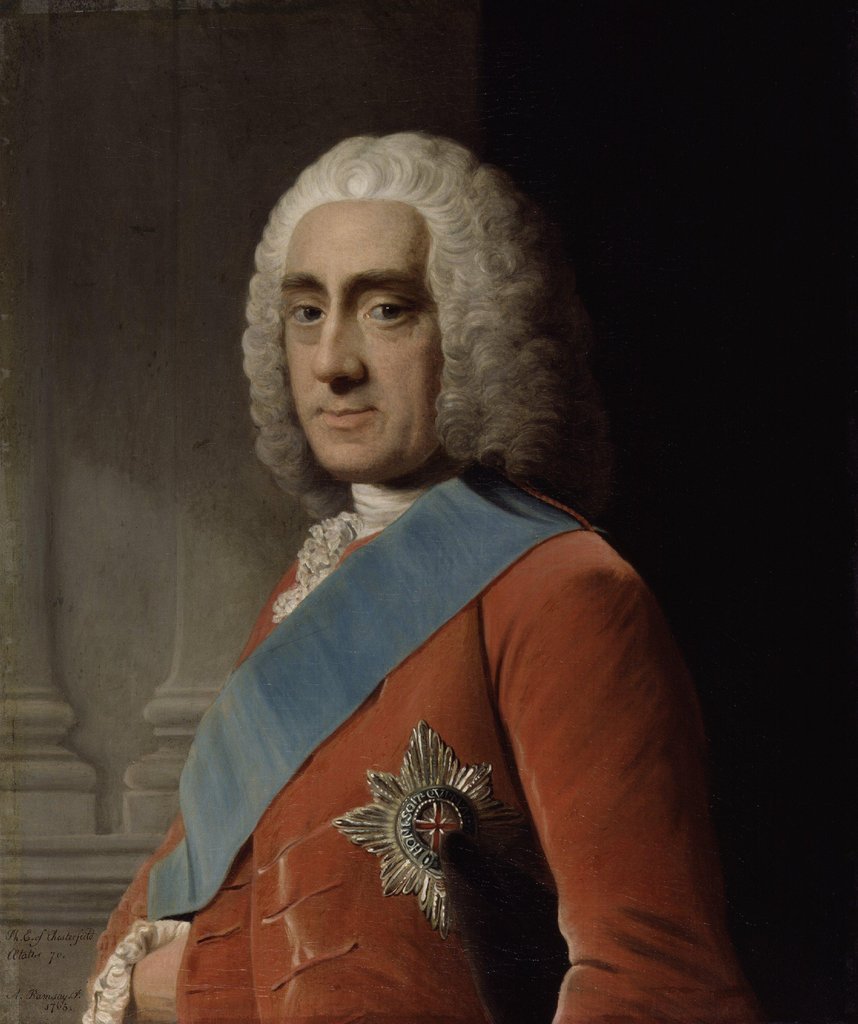 Philip Dormer Stanhope, 4º conte di Chesterfield (1694-1773), scrittore e uomo di Stato inglese, celebre per la brillante corrispondenza intrattenuta con suo figlio.