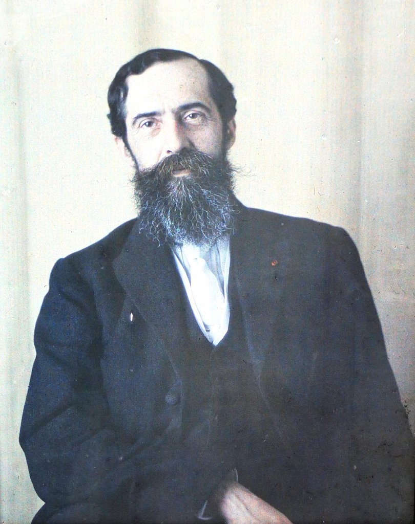 Ritratto di André Honnorat (1868-1950), autocromia realizzata da Auguste Léon nel 1920