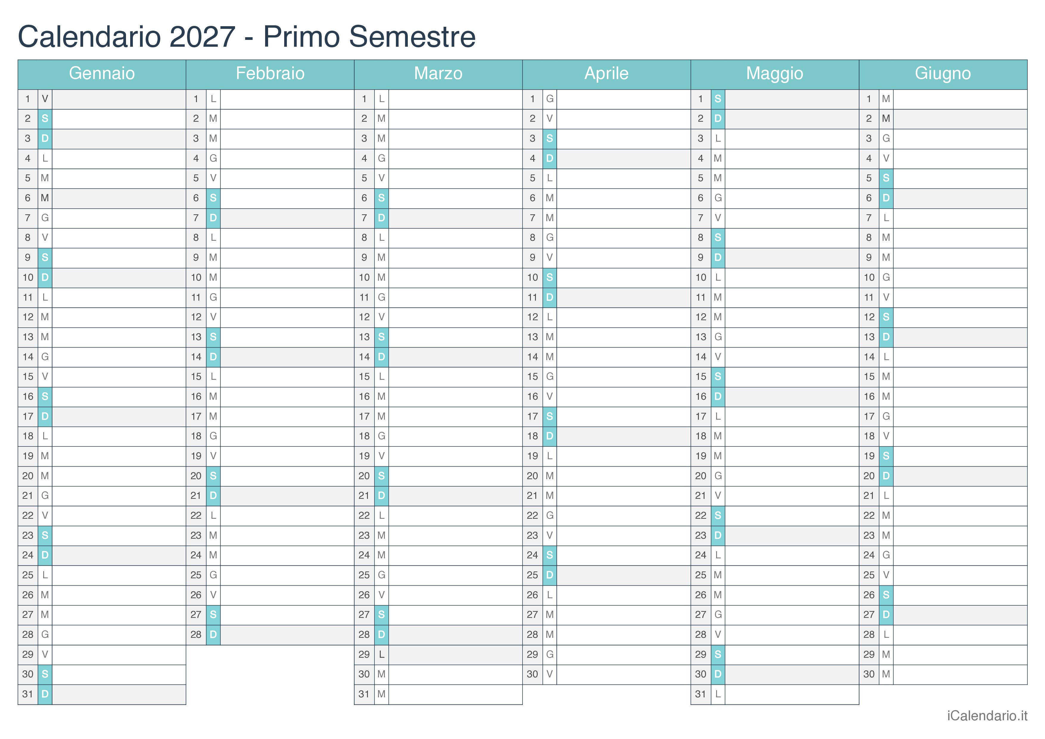Calendario 2027 Da Stampare Calendario 2027 Da Stampare