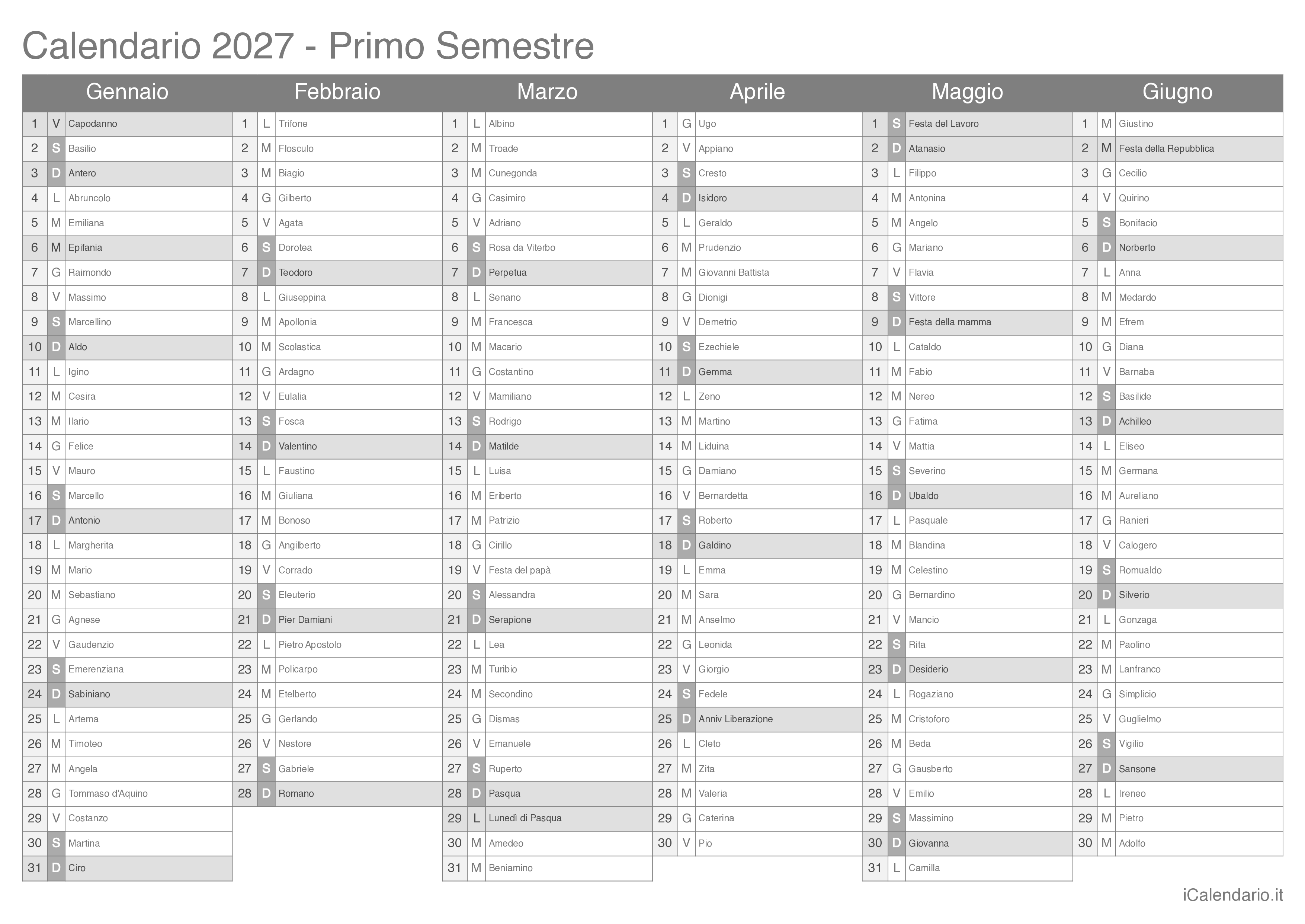 Calendario 2027 Da Stampare Calendario 2027 Da Stampare