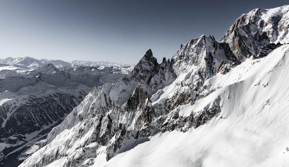 Scorcio del Monte Bianco ripreso dalla punta dalla punta Helbronner