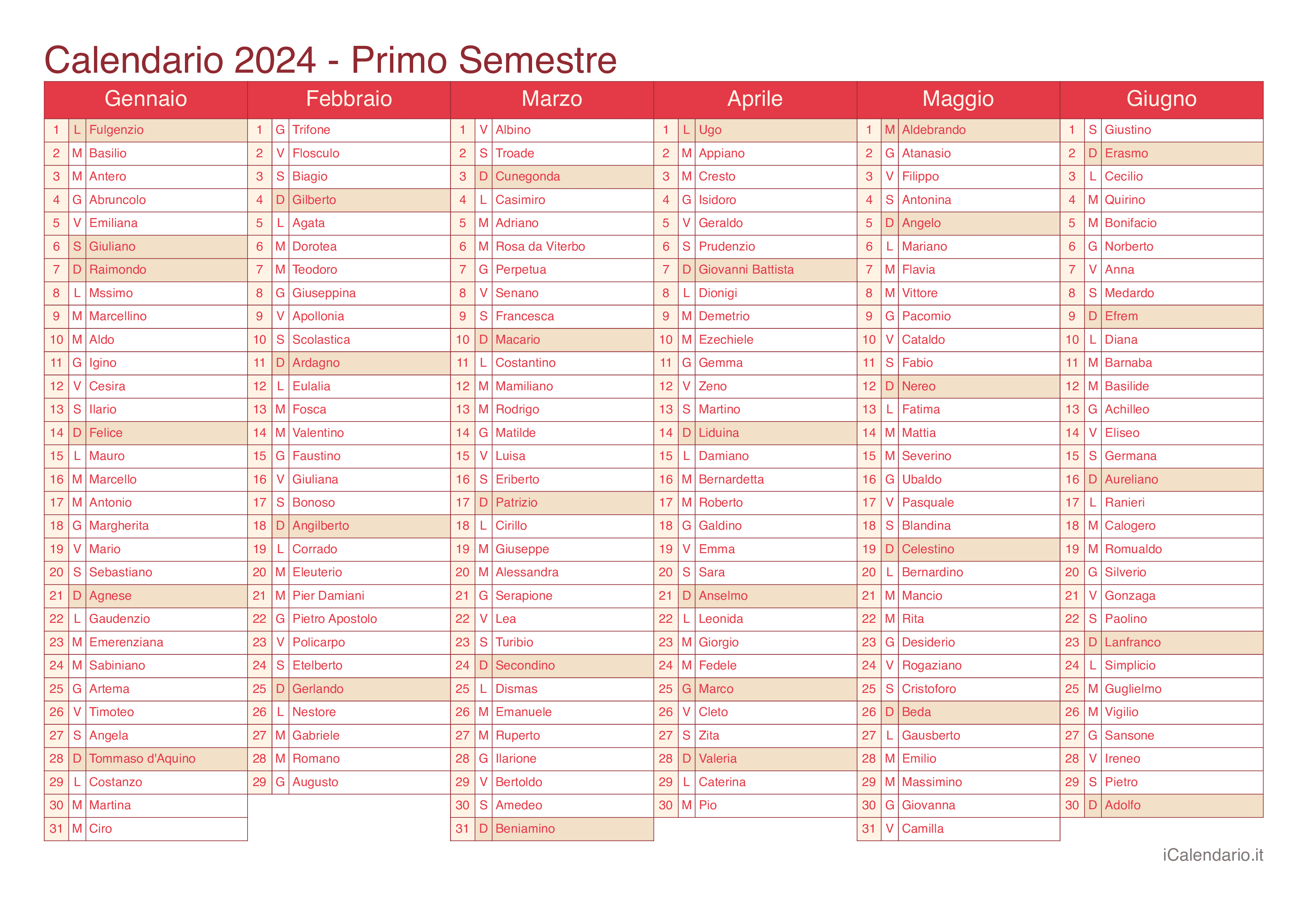 Calendario Italia 2024 Eleni Hedwiga